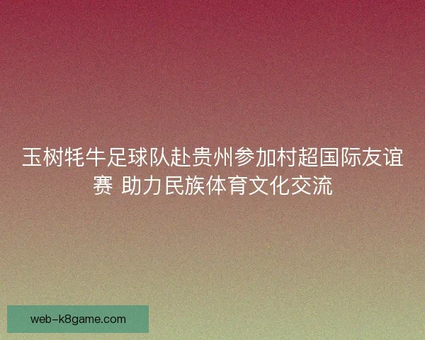 玉树牦牛足球队赴贵州参加村超国际友谊赛 助力民族体育文化交流